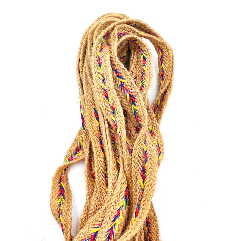 2.5cm Wide Natural Jute Lace Trim Ribbons Twisted Herringbone Webbing for Jute Crafts (Παρασκευαστικά για την κατασκευή χονδρικής ζούτας)