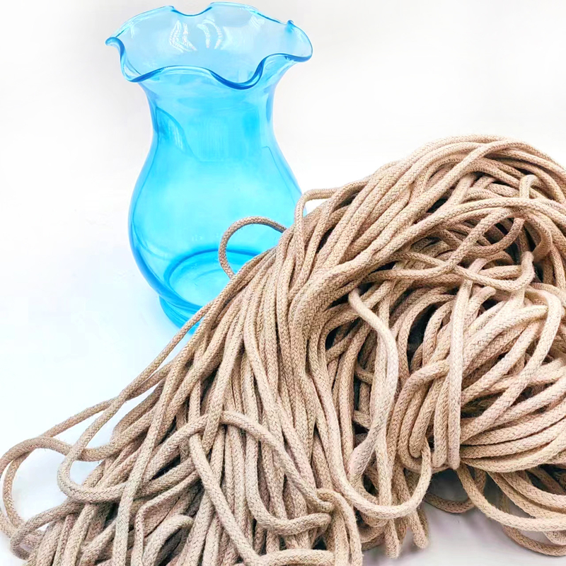 5mm Κούφιο σχοινί κάνναβης για DIY Συσκευές ρούχων 100% Hemp Webbing πλεγμένο Jute σχοινί