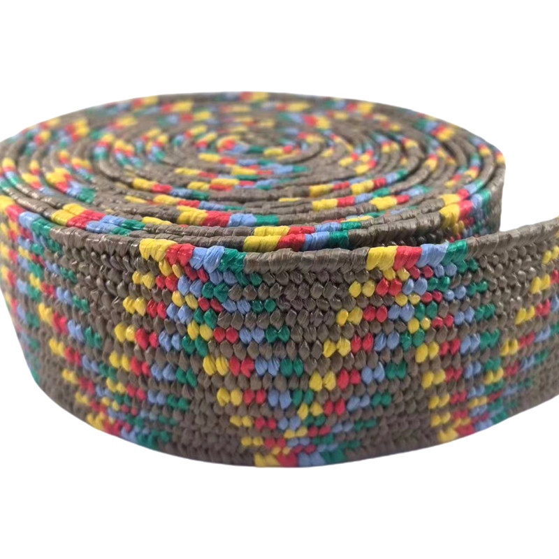 Αειφόρος Χρώμα Custom Silk Grass Ελαστική Τυλιζόμενη Ζώνη 2mm παχύ Ρολάκι Ρολάκι Webbing 6cm Wide