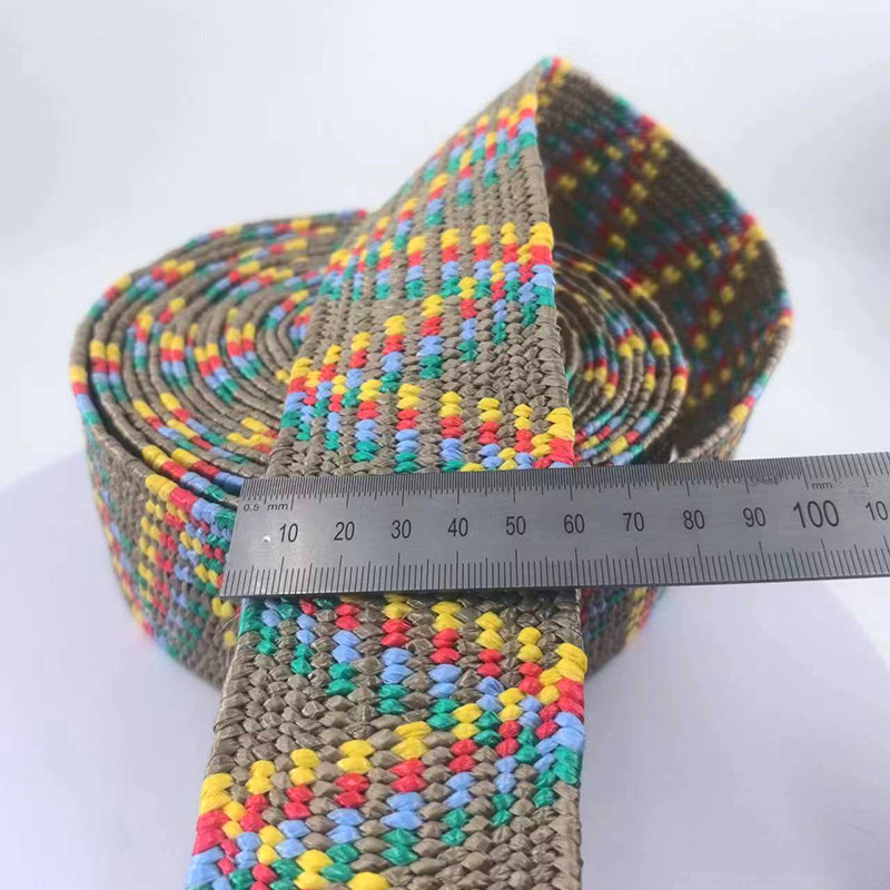 Αειφόρος Χρώμα Custom Silk Grass Ελαστική Τυλιζόμενη Ζώνη 2mm παχύ Ρολάκι Ρολάκι Webbing 6cm Wide