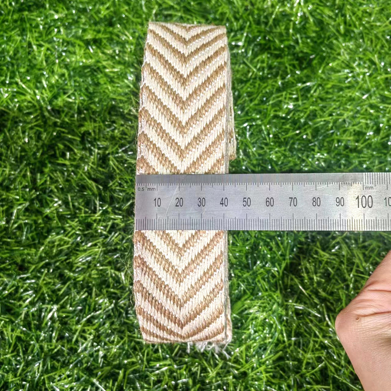 4cm Woven Belt Herringbone Grain jute webbing for Vintage Style Summer Hat Accessories (Παρασκευαστικά για καλοκαιρινά καπέλα)