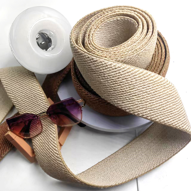 50% Γιούτα 40% Λατέξ 10% Πολυεστέρα Twill Ελαστικό Διάδεσμο για Βιώσιμο Υλικό Παπουτσιών