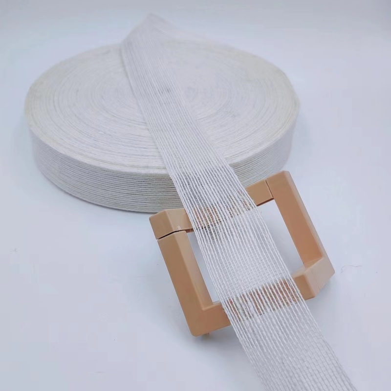 3.8cm Pure White Jute Woven Ribbon Ιδανική για τα σχέδια και τις ανάγκες διακόσμησης B2B