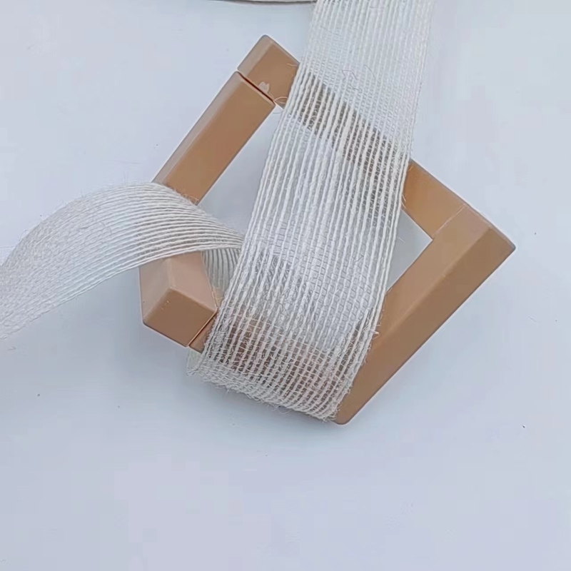 3.8cm Pure White Jute Woven Ribbon Ιδανική για τα σχέδια και τις ανάγκες διακόσμησης B2B
