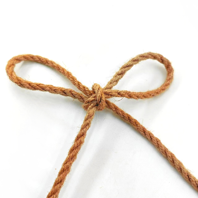 4mm Διαμέτρου Φυσικό Jute Hemp σκοινί για DIY διακόσμηση χειροτεχνία και συσκευασία δώρων