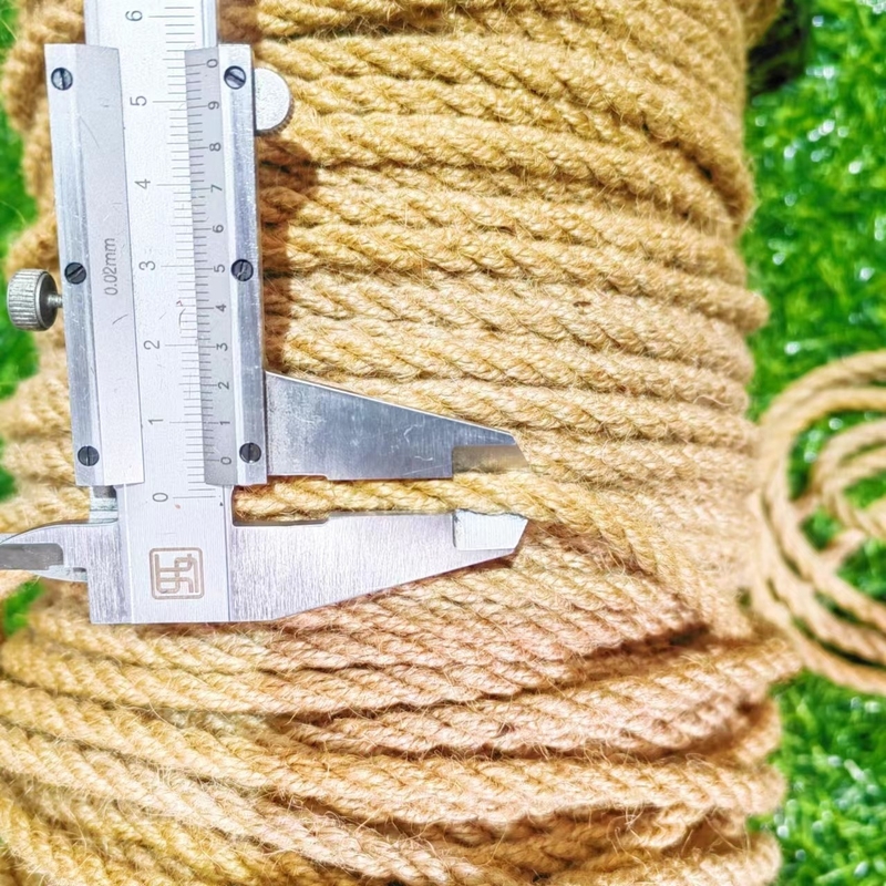 4mm Διαμέτρου Φυσικό Jute Hemp σκοινί για DIY διακόσμηση χειροτεχνία και συσκευασία δώρων