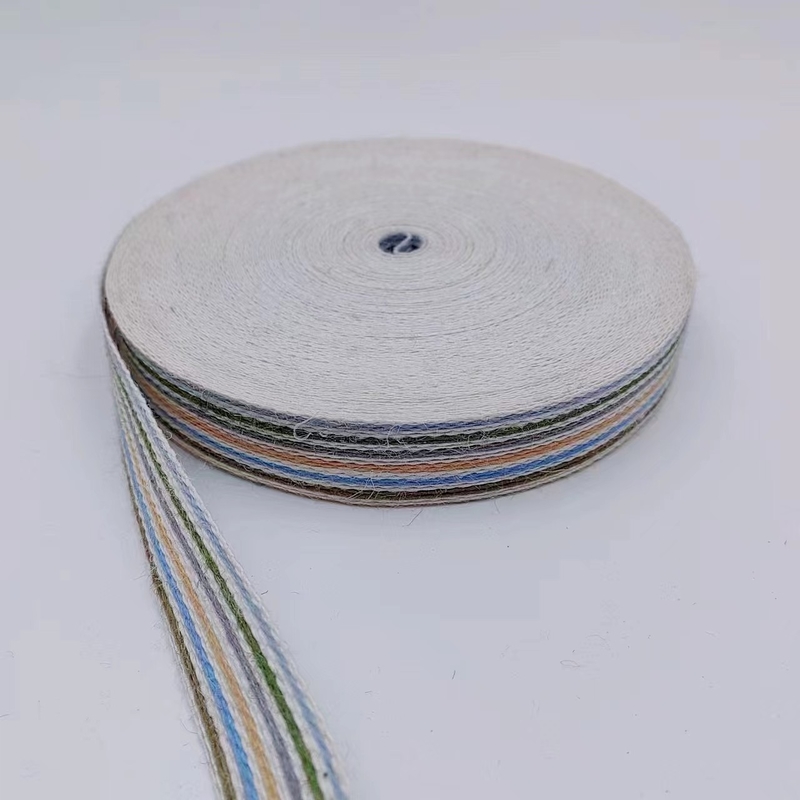 Χρωματιστή Jute Ribbon Gift Box Packaging Eco Friendly Webbing για χριστουγεννιάτικη διακόσμηση