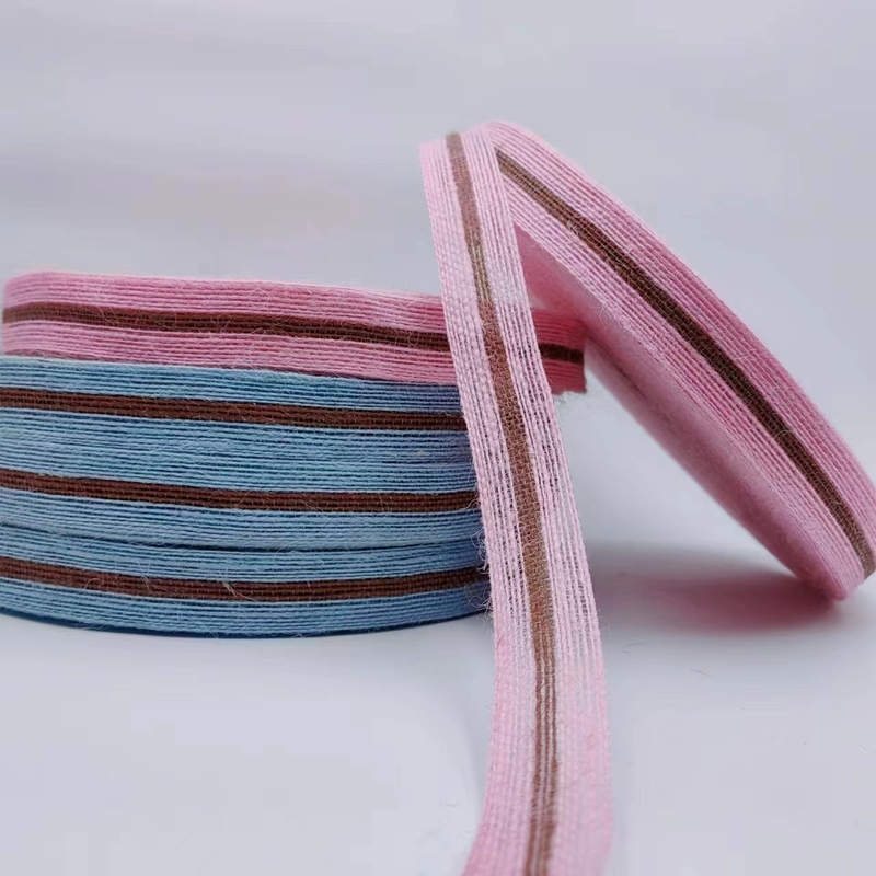 Προσαρμοσμένο μέγεθος 3cm Jute Ribbon Webbing για βιώσιμη πολύχρωμη συσκευασία δώρων