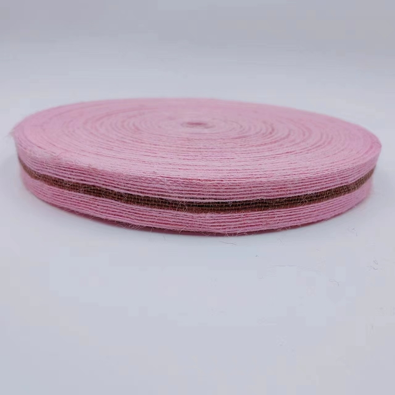 Προσαρμοσμένο μέγεθος 3cm Jute Ribbon Webbing για βιώσιμη πολύχρωμη συσκευασία δώρων