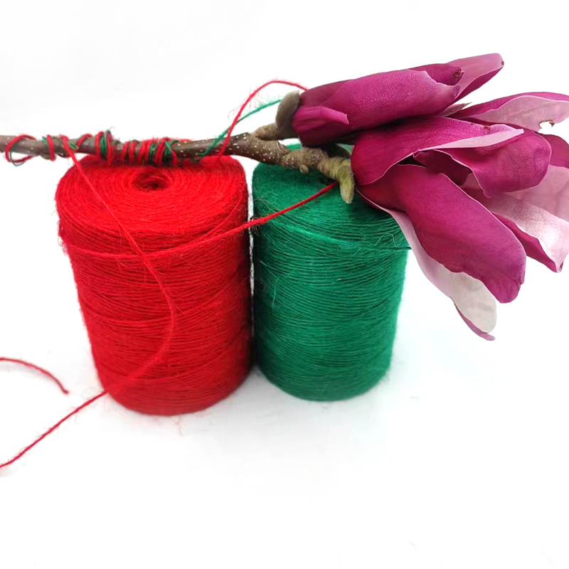 1mm χρωματιστό Jute Twine Roll ανθεκτικό Jute String Rope για συσκευασία δώρων κάρτας