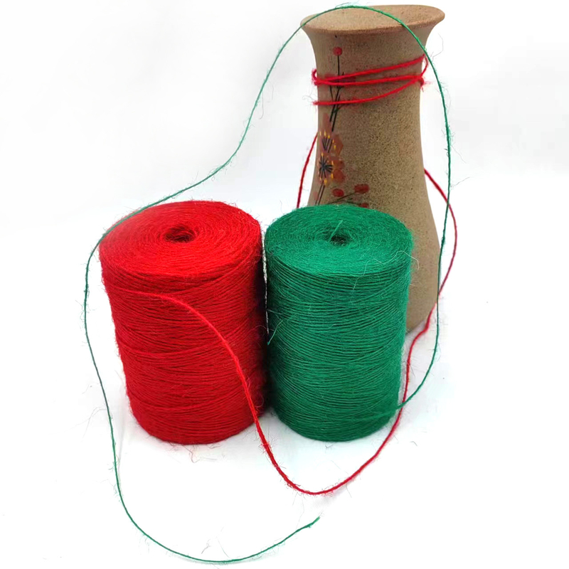 1mm χρωματιστό Jute Twine Roll ανθεκτικό Jute String Rope για συσκευασία δώρων κάρτας