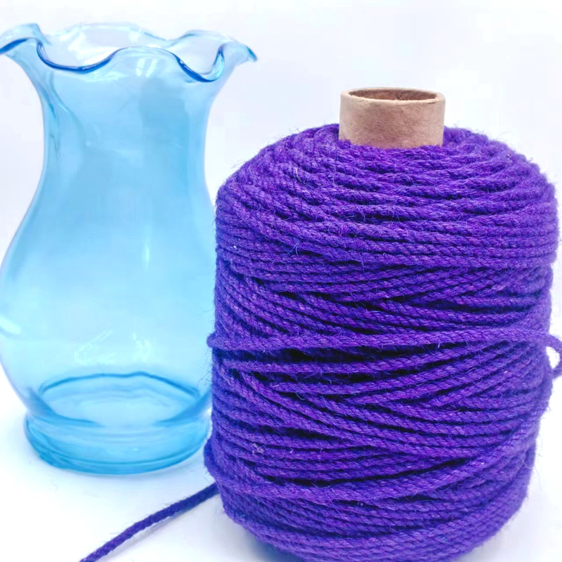 4.5mm Purple Craft Jute Rope Roll Twisted Jute Twine Hemp String για συσκευασία δώρων