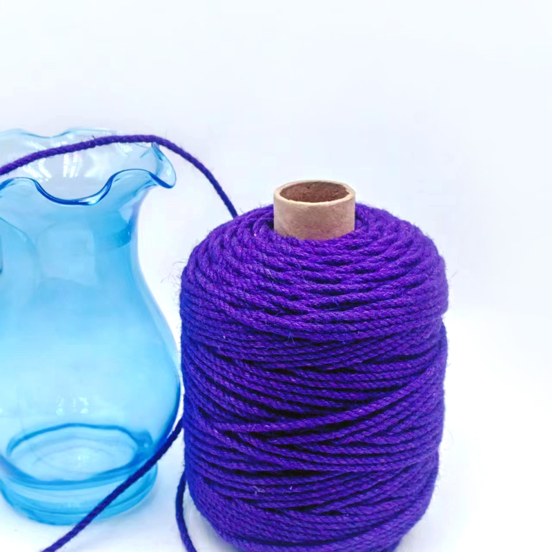 4.5mm Purple Craft Jute Rope Roll Twisted Jute Twine Hemp String για συσκευασία δώρων