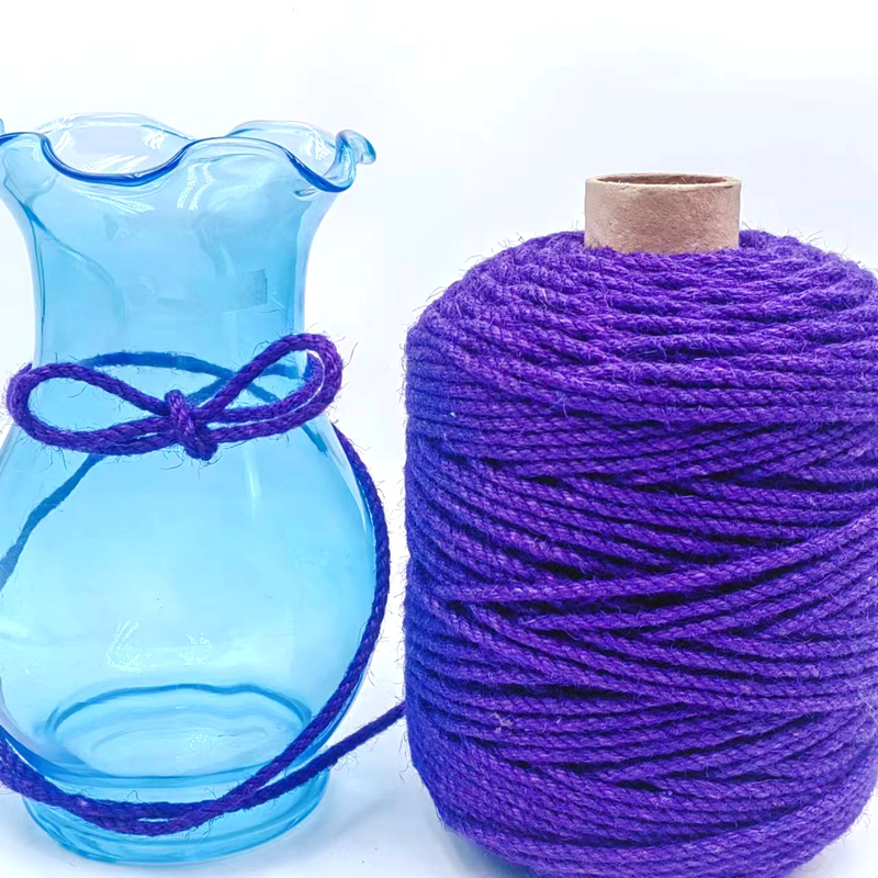 4.5mm Purple Craft Jute Rope Roll Twisted Jute Twine Hemp String για συσκευασία δώρων