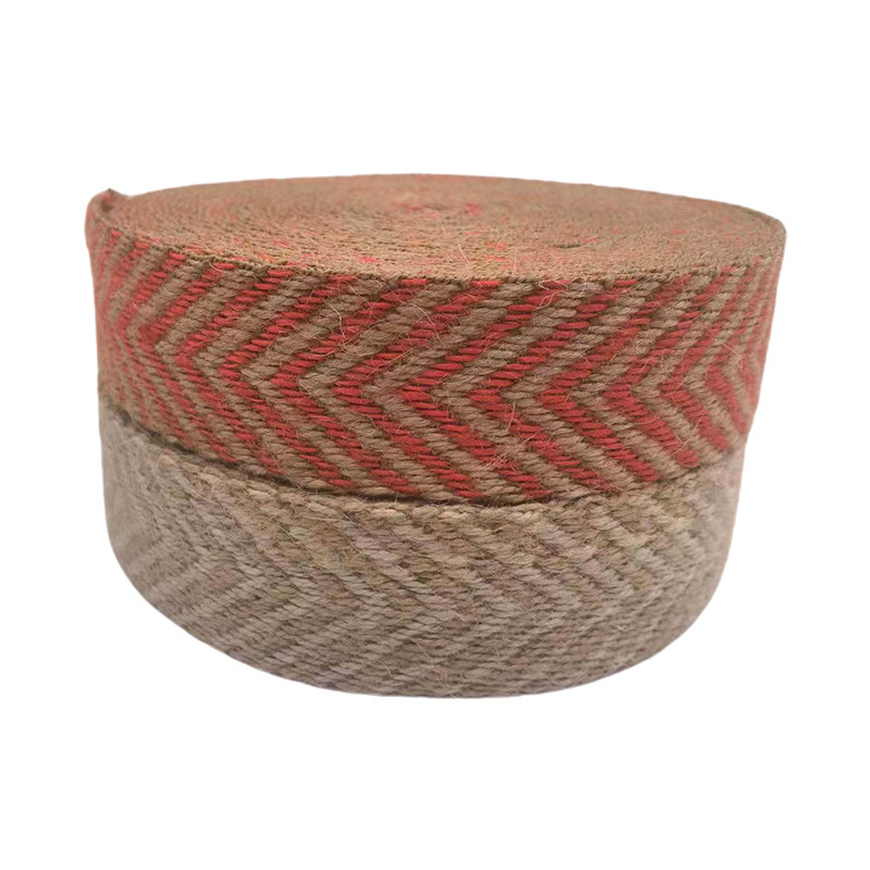 4 εκατοστά πλάτος 2,5 χιλιοστά πάχος Jute Webbing Herringbone Webbing Edge για οικολογικά φιλικά παπούτσια