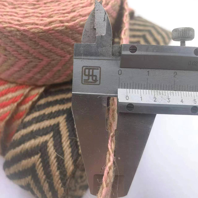 4 εκατοστά πλάτος 2,5 χιλιοστά πάχος Jute Webbing Herringbone Webbing Edge για οικολογικά φιλικά παπούτσια