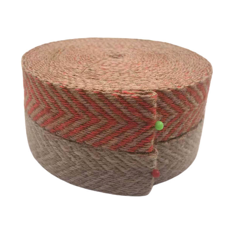 Περιβαλλοντικά φιλικό 4 cm πλάτος 2,5 mm πάχος Jute Webbing Herringbone Webbing