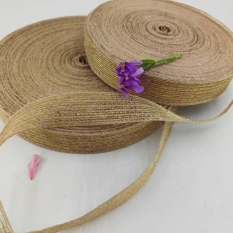 DIY Jute Ribbon με 25mm Hemp Jute Webbing Simple Style Burlap Fish Silk Ribbon (Κατασκευή)