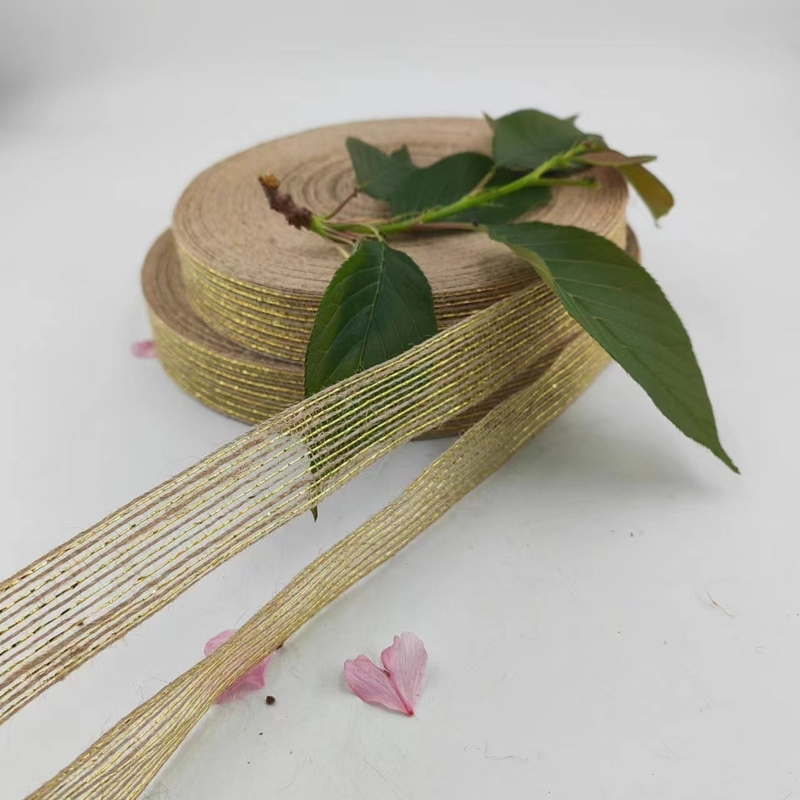 DIY Jute Ribbon με 25mm Hemp Jute Webbing Simple Style Burlap Fish Silk Ribbon (Κατασκευή)