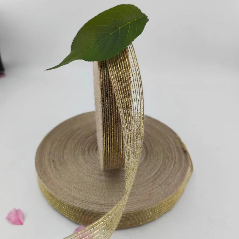 DIY Jute Ribbon με 25mm Hemp Jute Webbing Simple Style Burlap Fish Silk Ribbon (Κατασκευή)