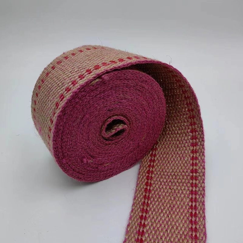 Κατασκευαστές Προσαρμοσμένο Jute Webbing Double Color Backpack Strap με Προσαρμοσμένα Χρώματα