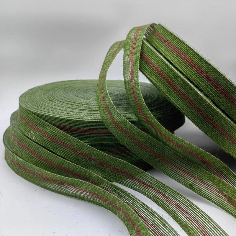 Προσαρμόσιμο πλάτος πράσινη ιούτα Webbing Η τέλεια προσθήκη στην διακόσμηση DIY σας